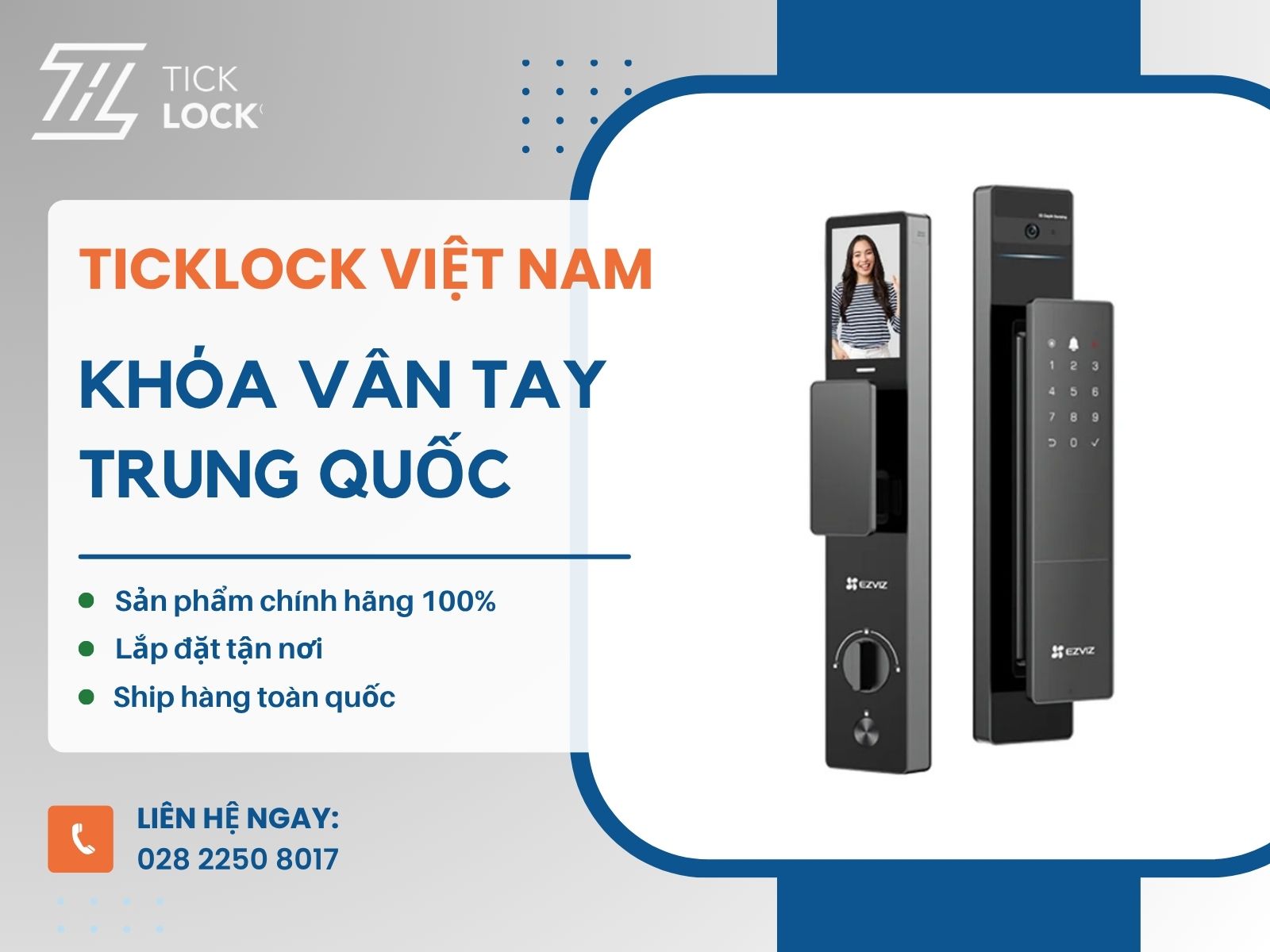 TICKLOCK Việt Nam - Đơn vị phân phối khóa cửa vân tay Trung Quốc uy tín TICKLOCK - Đơn vị cung cấp khóa cửa vân tay Trung Quốc