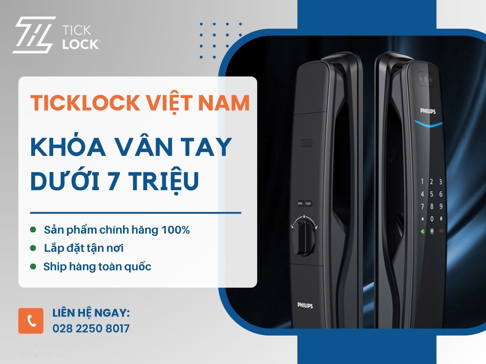TICKLOCK Việt Nam - Chuyên phân phối khóa cửa vân tay dưới 7 triệu chính hãng