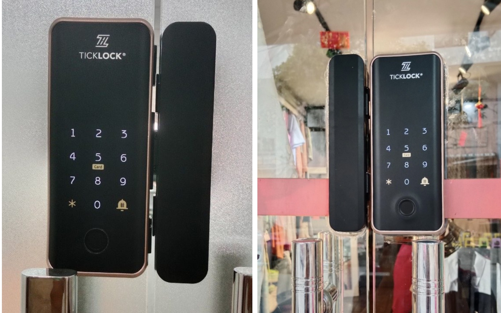 Khóa vân tay cho cửa kính cường lực văn phòng