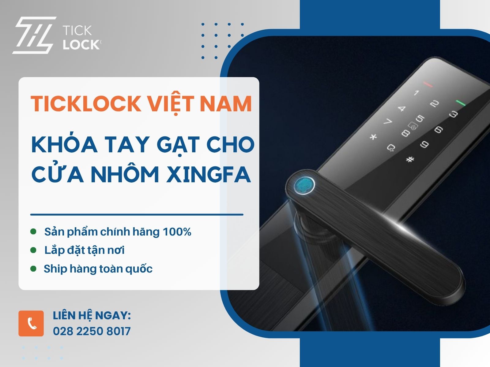 TICKLOCK- Đơn vị phân phối khóa tay gạt cho cửa nhôm chính hãng