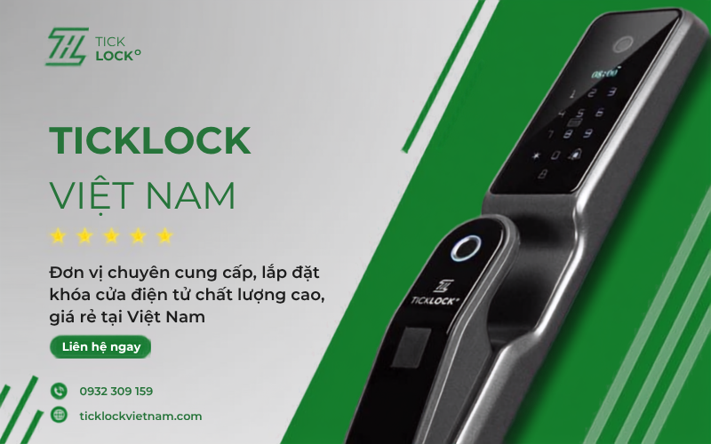 TICKLOCK nhận lắp khóa cửa vân tay tại tất cả khu vực Bình Dương