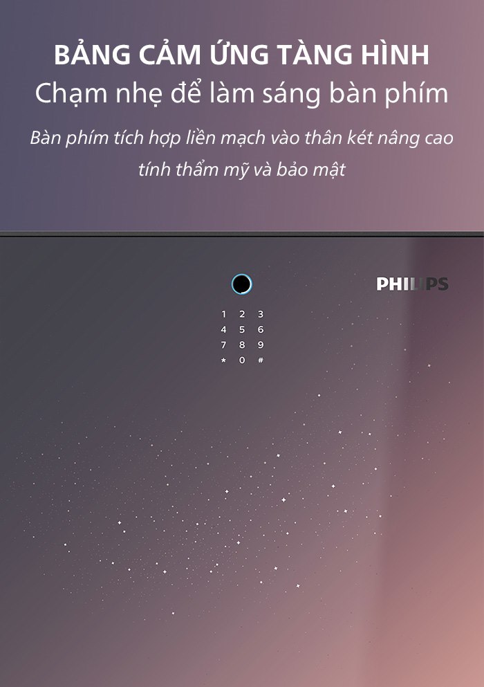 Bàn phím cảm ứng tàng hình trên mặt cánh két Philips SBX501