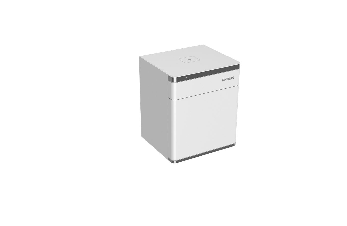 Két sắt mini thông minh Philips SBX301 bản màu trắng nhìn chếch