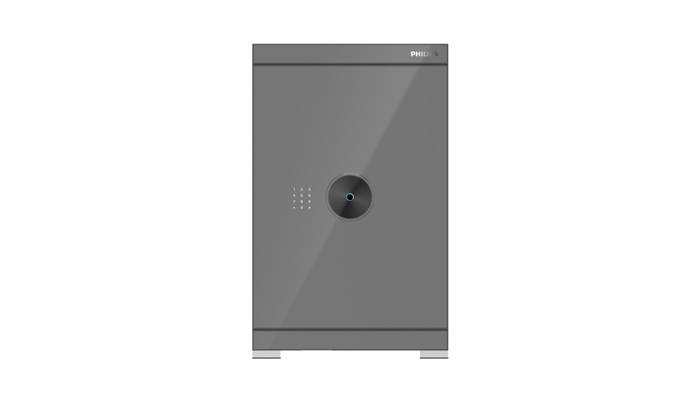 Mặt cánh phẳng của két Philips SBX602 khi bàn phím chưa sáng